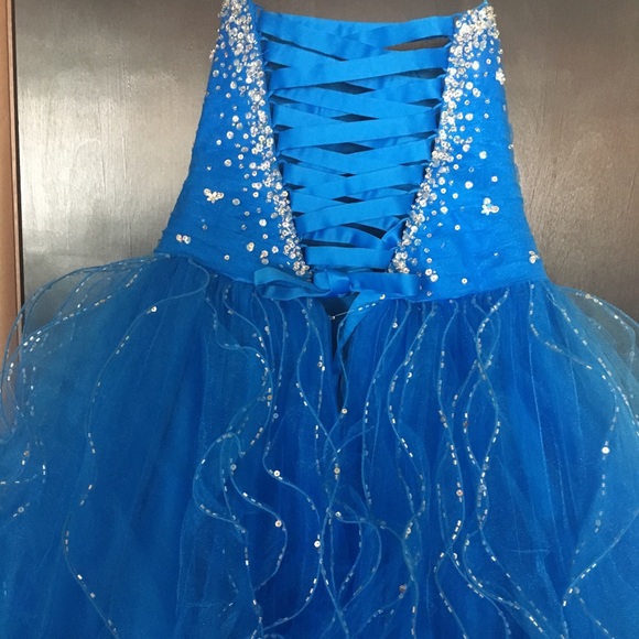 Blue Mori Lee Prom Gown - Picture 4 of 5